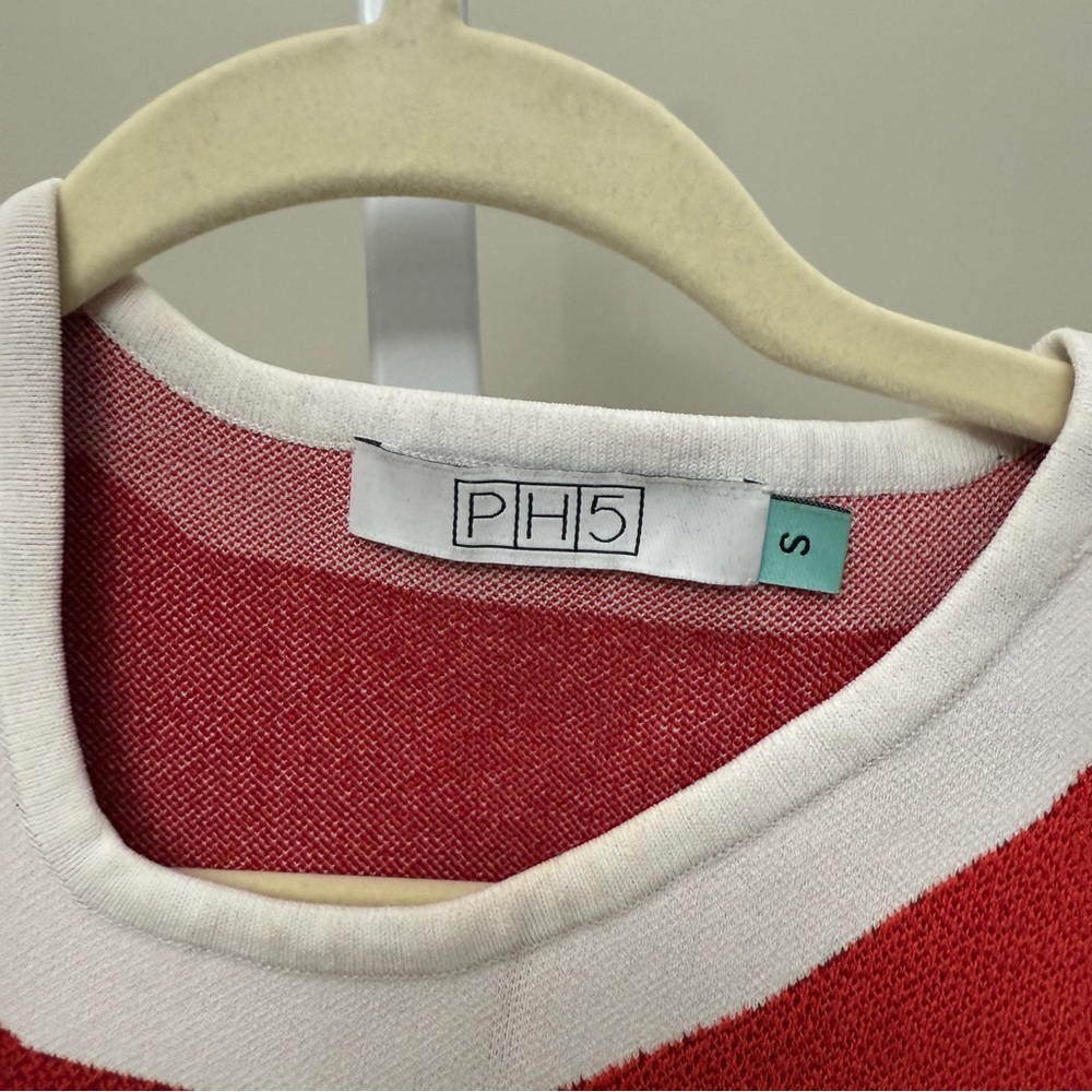 PH5 Red and White Cropped Knit Tank Top and skirt SET - Picture 4 of 9
